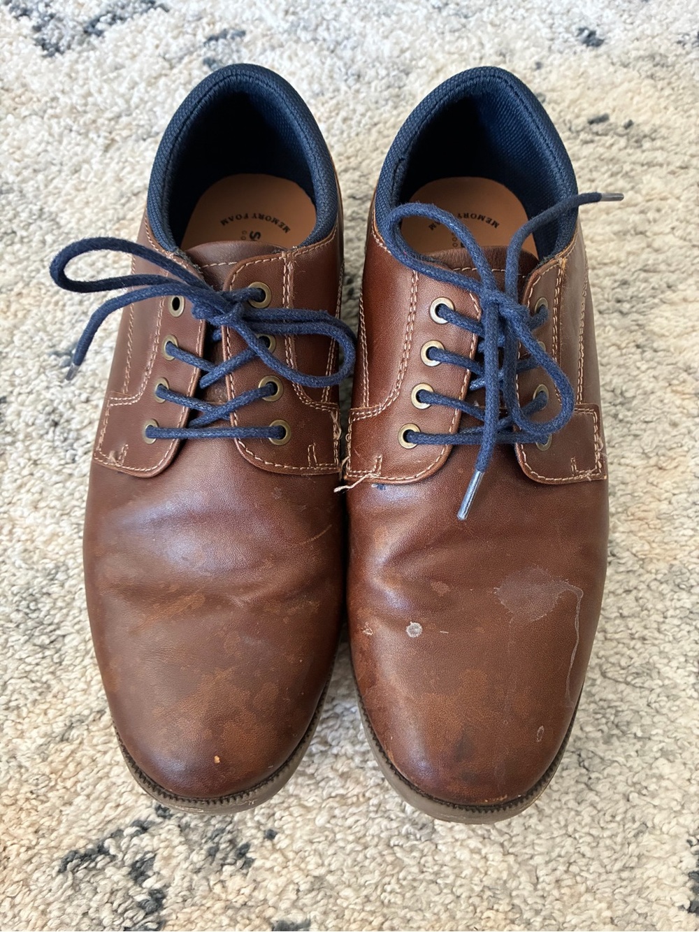 Sonoma Brown Dress Shoes with Navy Laces - Kids